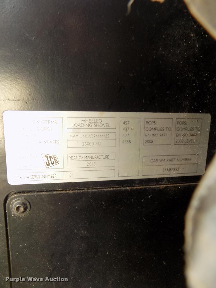 image for item DD2754 2013 JCB 437 ZX wheel loader
