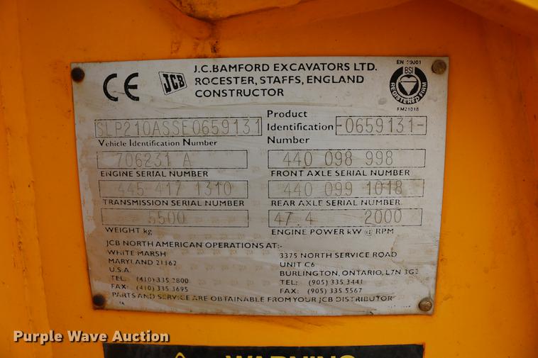 image for item DD4247 1995 JCB 210S backhoe