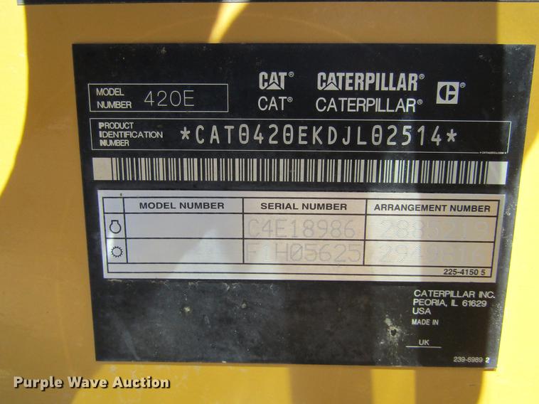 image for item DD5690 2011 Caterpillar 420E backhoe