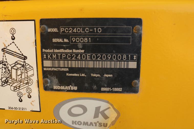 image for item DD8270 2013 Komatsu PC240LC-10 excavator