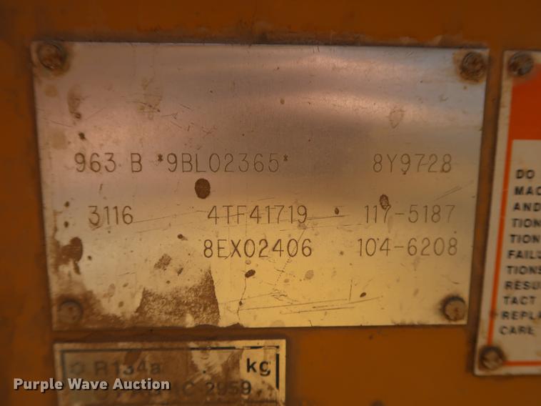 image for item DD9582 1998 Caterpillar 963B track loader