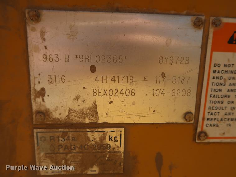 image for item DD9582 1998 Caterpillar 963B track loader