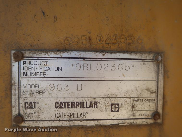 image for item DD9582 1998 Caterpillar 963B track loader