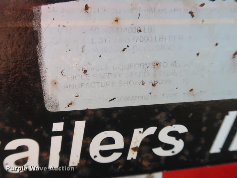 image for item DD9588 2009 Lamar utility trailer with mud jack system