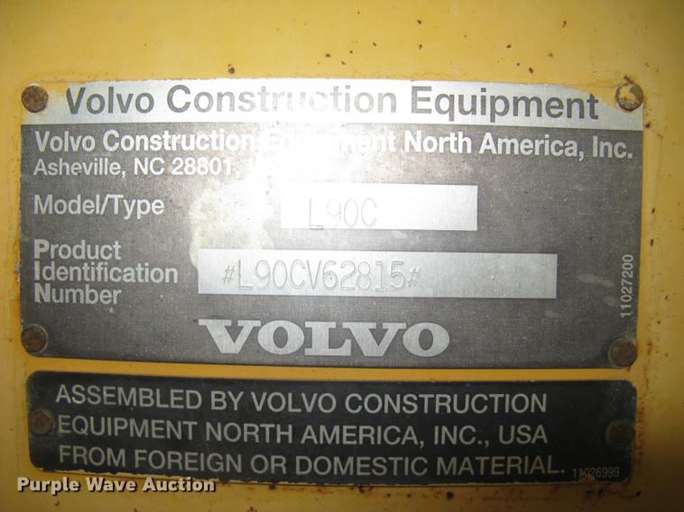image for item DE2951 1998 Volvo L90C wheel loader