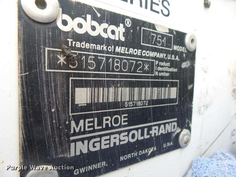 image for item DE3674 1999 Bobcat 751 skid steer