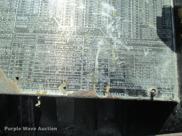 image for item DE3677 P & H T600XL truck crane