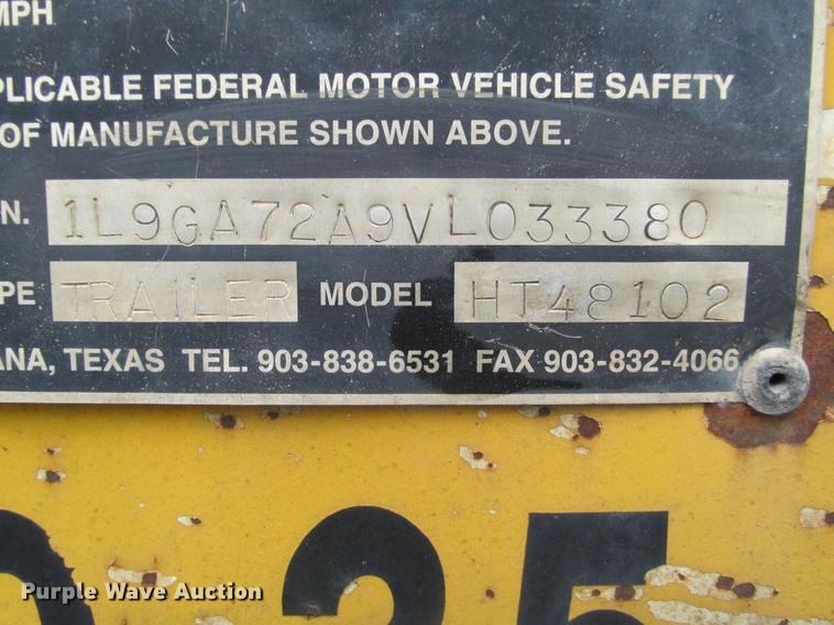 image for item DE3685 1997 Ledwell HT48102 drop deck equipment trailer