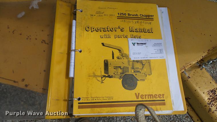 image for item DP9529 1994 Vermeer 1250 wood chipper