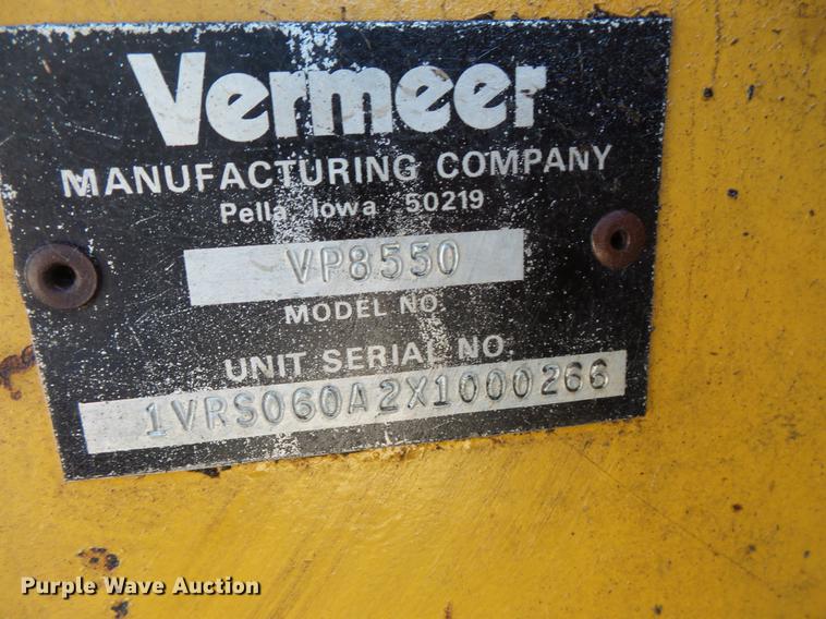image for item DV9308 1999 Vermeer V8550A vibratory cable plow