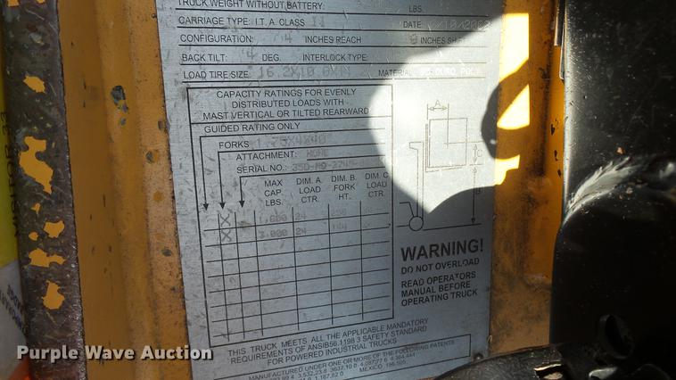 image for item DX9362 2002 Drexel SLT30R forklift