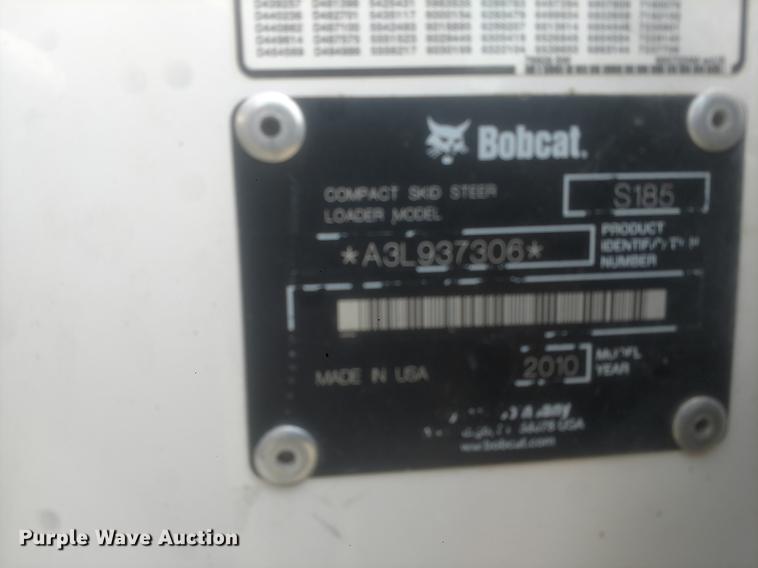 image for item EJ9621 2010 Bobcat S185 skid steer