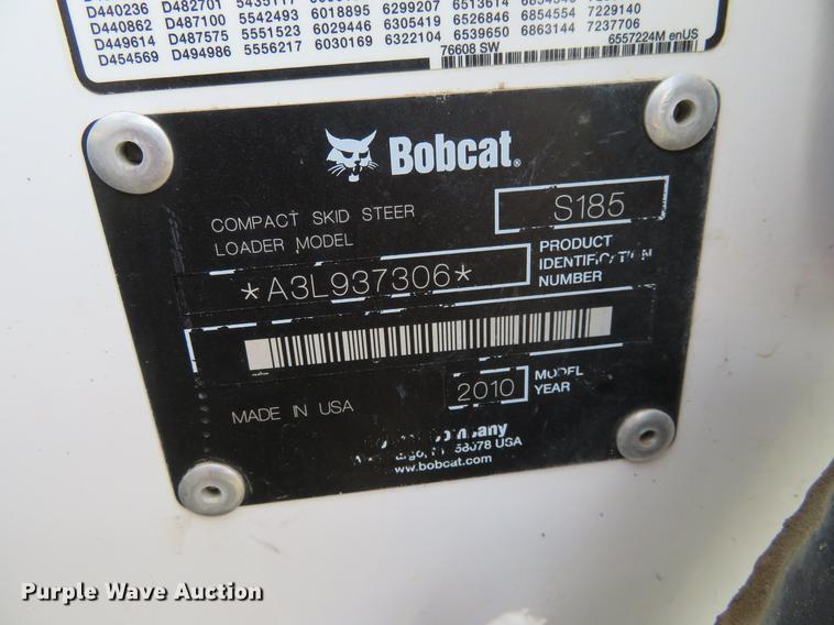 image for item EJ9621 2010 Bobcat S185 skid steer