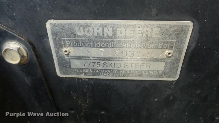 image for item EZ9439 John Deere 7775 skid steer