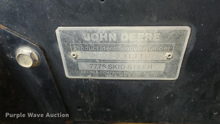 image for item EZ9439 John Deere 7775 skid steer