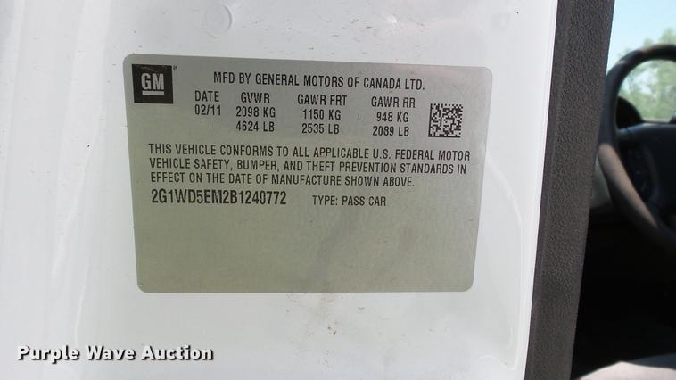 image for item DC4174 2011 Chevrolet Impala Police Cruiser