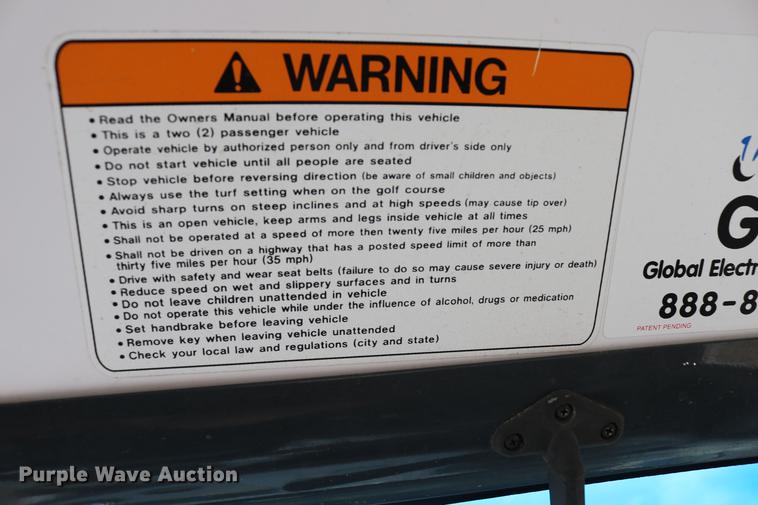 image for item DC7525 2001 Global Electric Motorcars E825 electric car