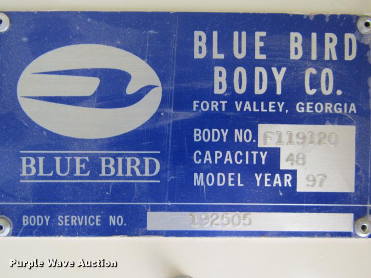 image for item DD5715 1997 Blue Bird All American school bus