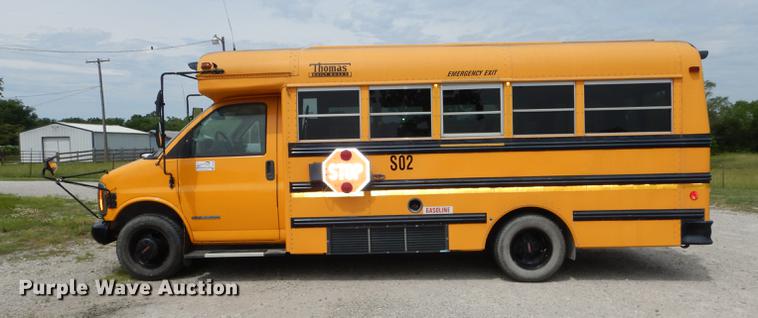 image for item DE1786 2002 GMC Savana G3500 Cargo Thomas school bus