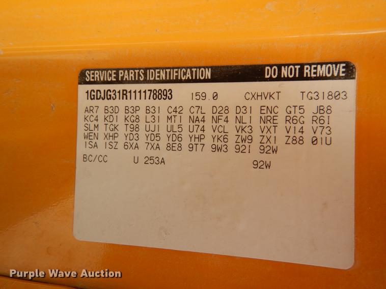 image for item DE1786 2002 GMC Savana G3500 Cargo Thomas school bus