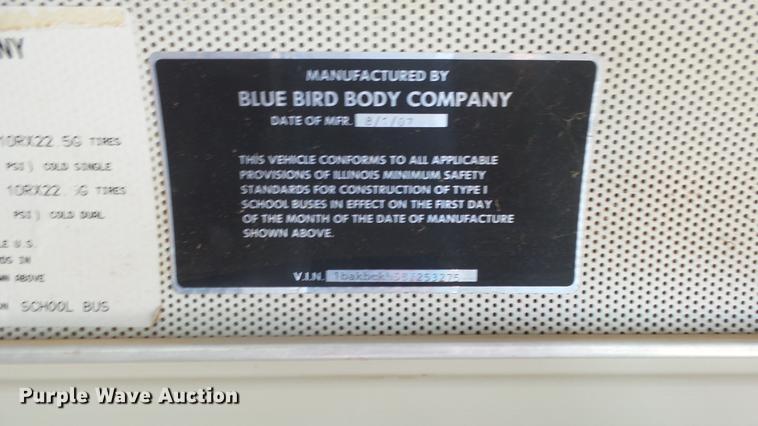 image for item DE7158 2008 Blue Bird Vision school bus