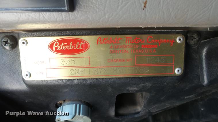 image for item DE7159 2008 Peterbilt 335 dump truck