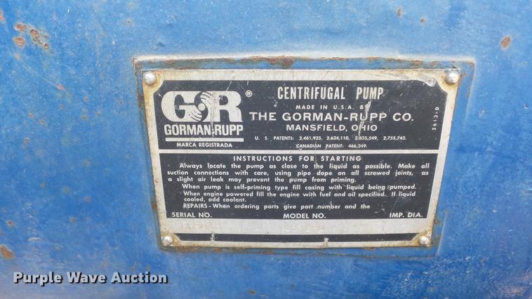 image for item DE7164 Gorman Rupp 16A2-D centrifugal pump