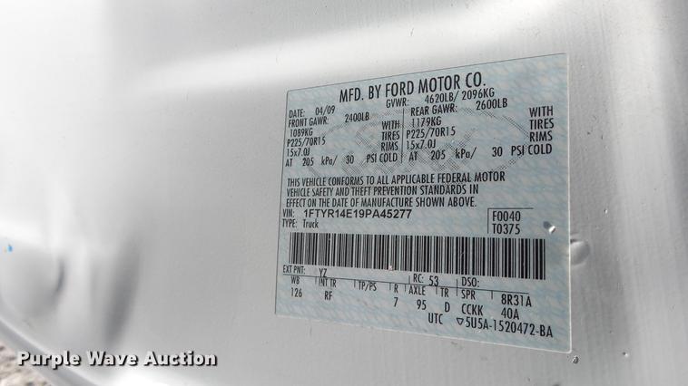 image for item DE7172 2009 Ford Ranger SuperCab pickup truck