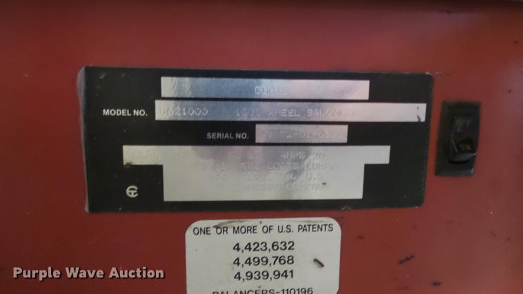 image for item DT9051 Coats 1001 direct drive tire balancer