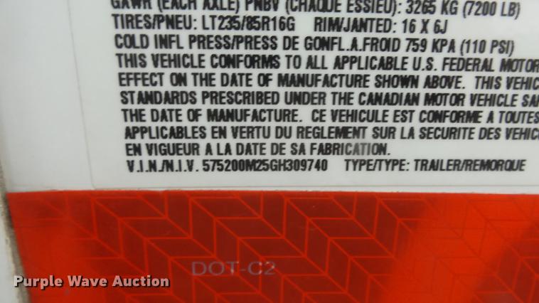 image for item EF9336 2016 Wells Cargo Ultra LAV mobile restroom