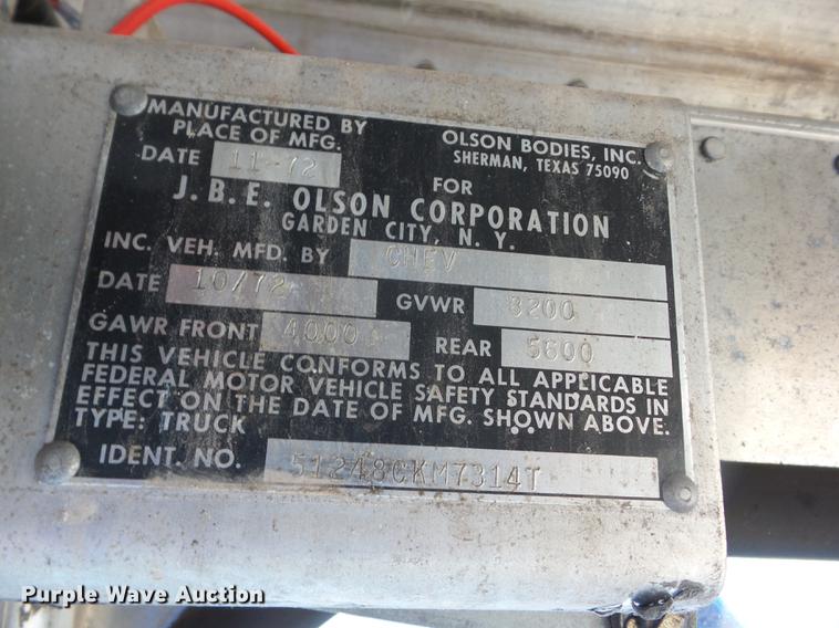 image for item EI9772 1973 Chevrolet delivery van