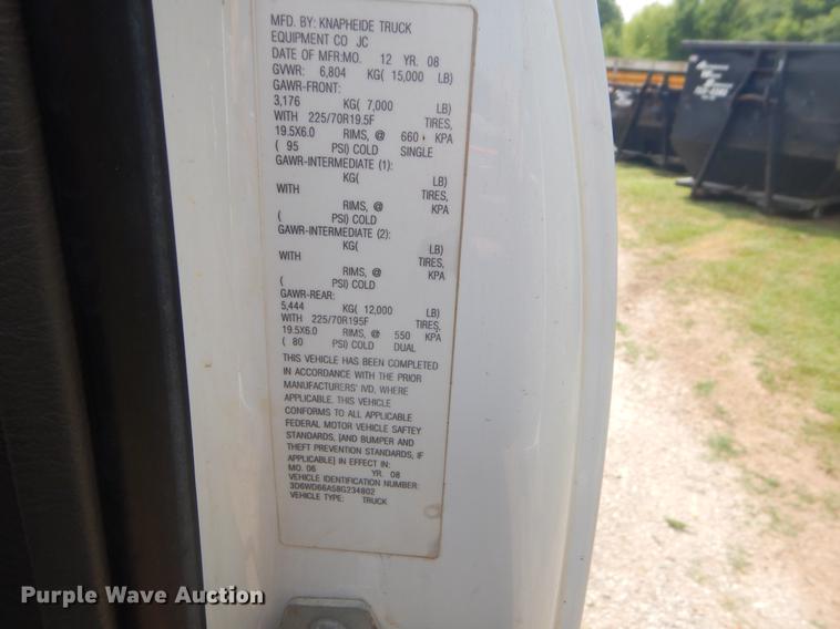 image for item EK9542 2008 Dodge Ram 4500 truck cab and chassis