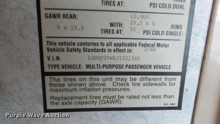 image for item EZ9486 1988 Chevrolet Pace Arrow RV