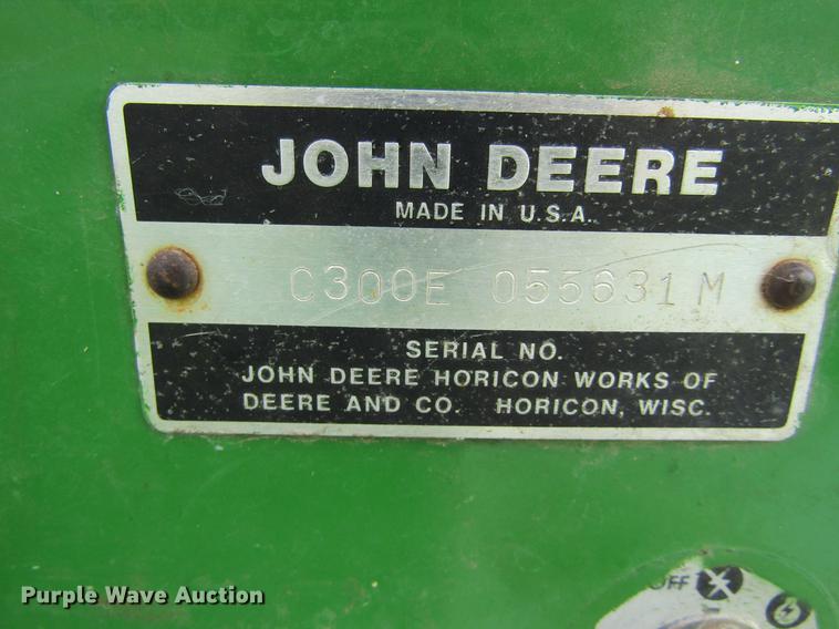 image for item BU9708 John Deere 300 lawn mower