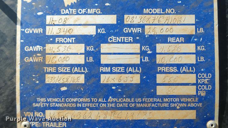 image for item DC4184 2008 Gooseneck Trailers livestock trailer