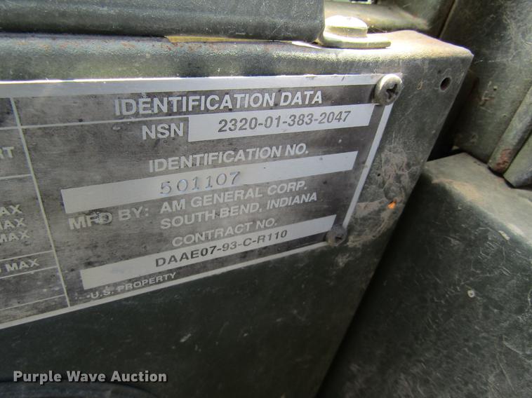 image for item DD8491 1993 Am General M35A3 flatbed truck