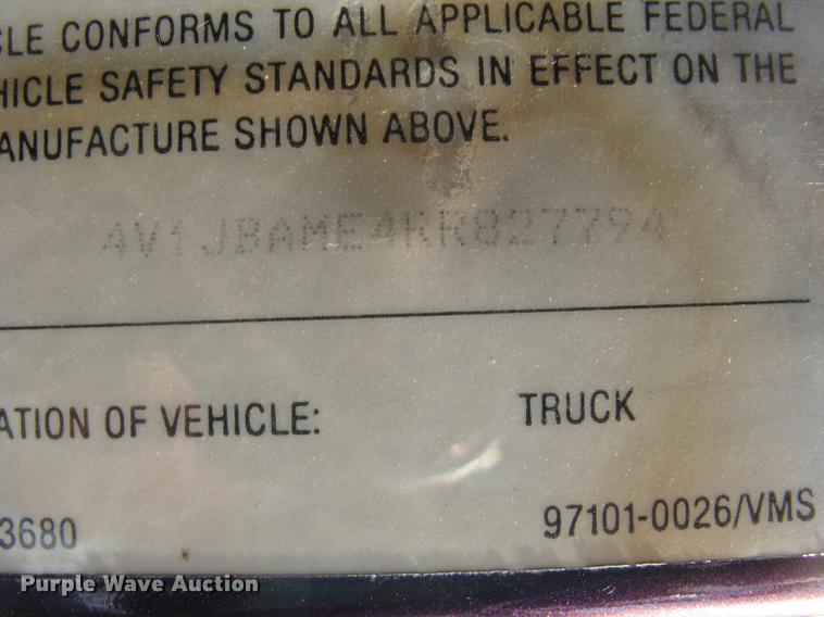 image for item DE2949 1994 White Gmc WG semi truck