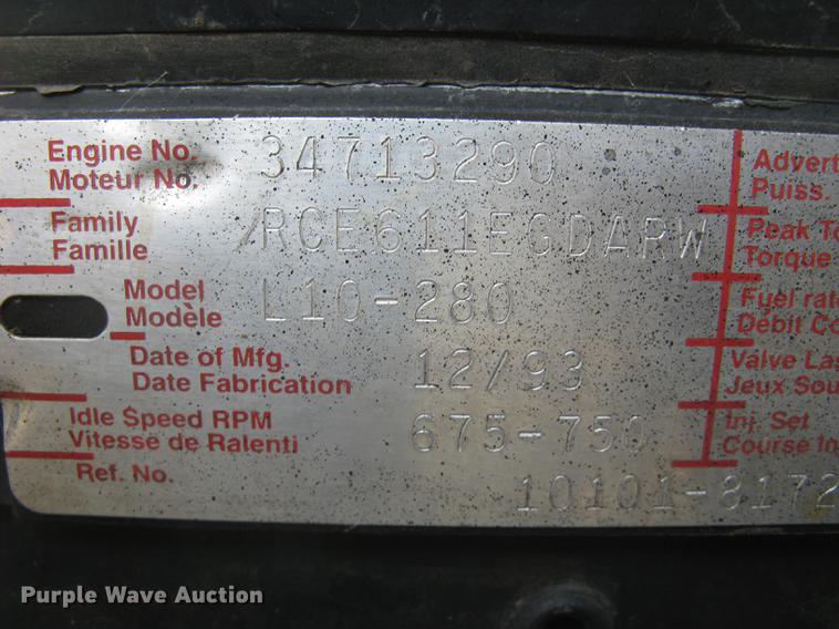 image for item DE2949 1994 White Gmc WG semi truck