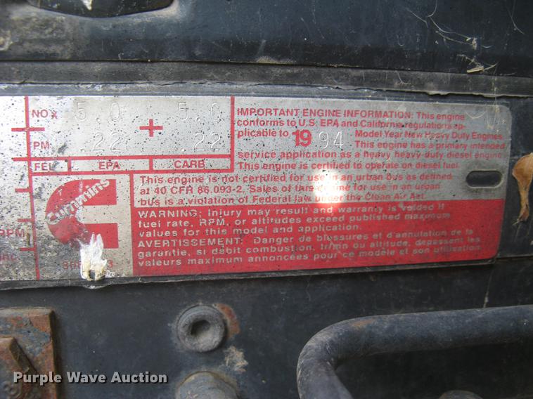 image for item DE2949 1994 White Gmc WG semi truck