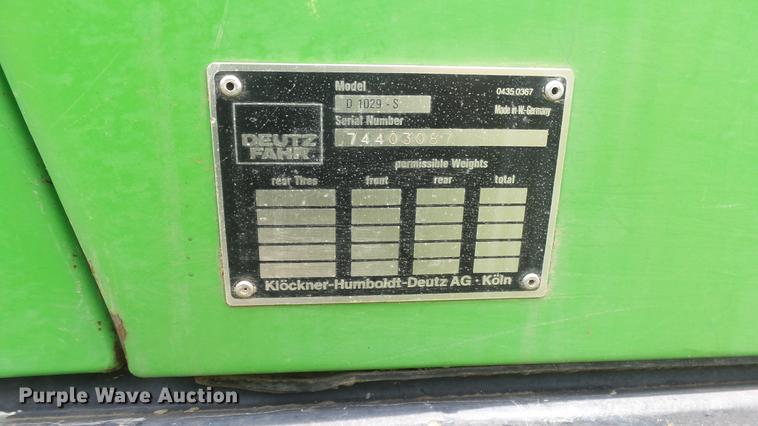 image for item DE7114 1986 Deutz Allis 7120 tractor