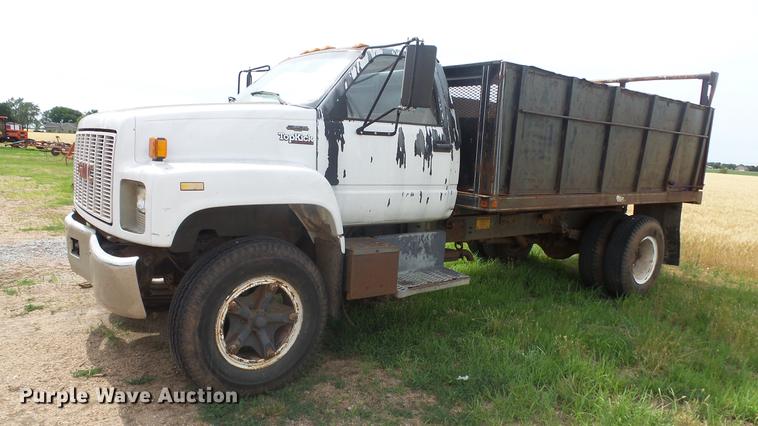 image for item DE7146 1991 GMC TopKick dump flatbed truck