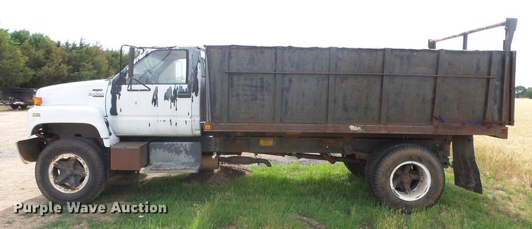 image for item DE7146 1991 GMC TopKick dump flatbed truck