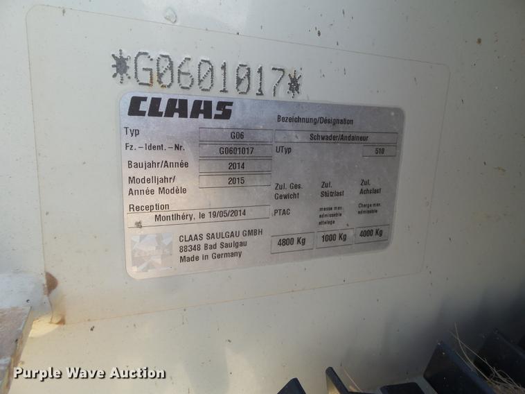 image for item EI9608 2015 Claas Liner 3600 hay rake