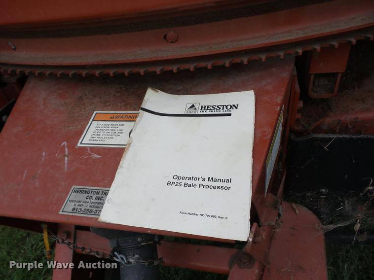 image for item EI9838 Hesston BP25 bale processor