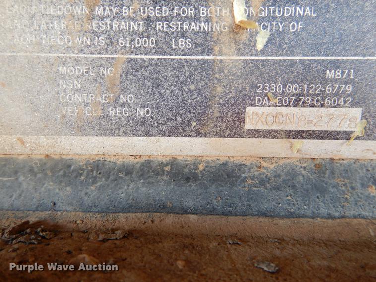 image for item DC0399 1991 Ranco M871 flat bed trailer