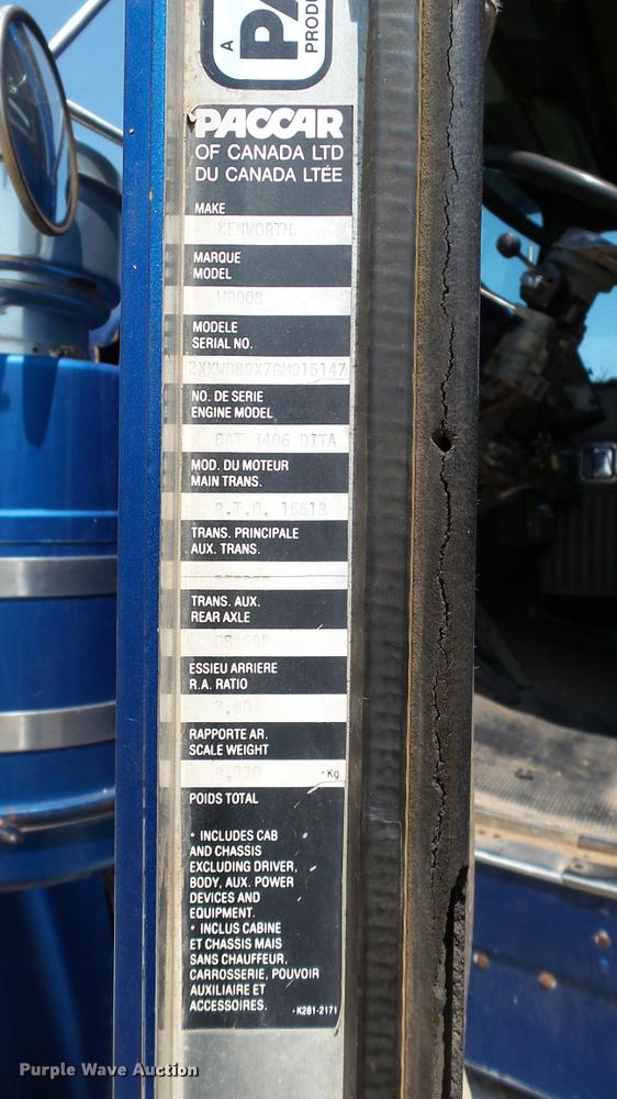 image for item DC4177 1986 Kenworth W900 semi truck