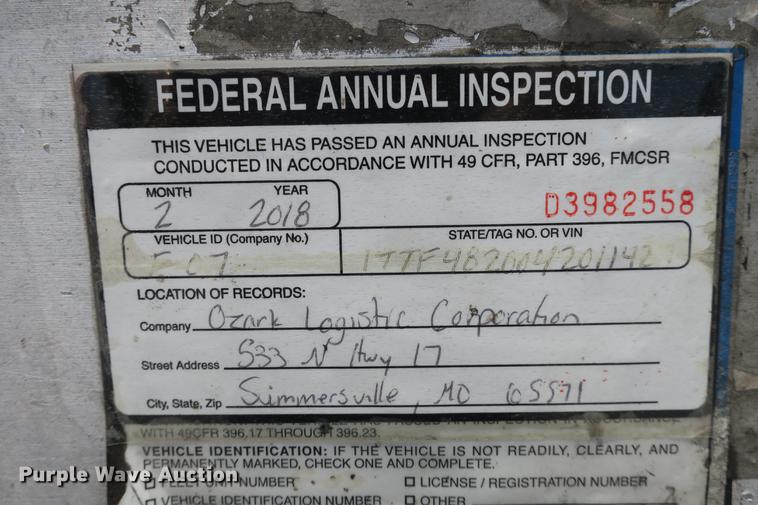 image for item DE3725 2004 Transcraft Eagle W2 flatbed trailer