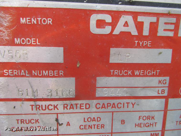 image for item DA8254 Caterpillar V50B forklift