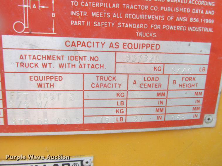 image for item DA8254 Caterpillar V50B forklift
