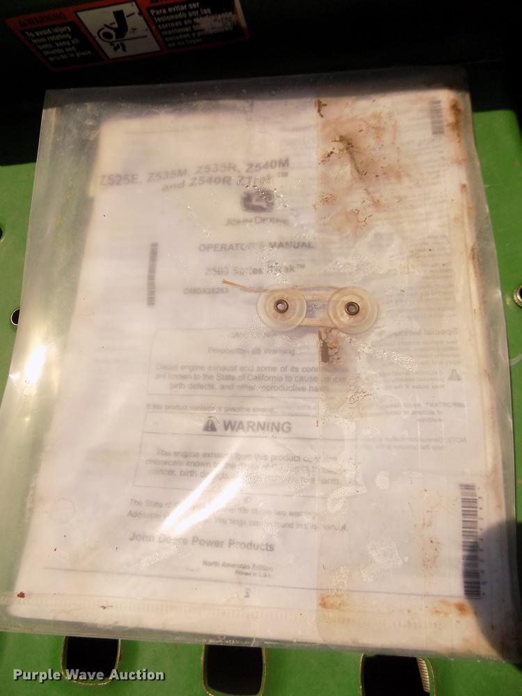 image for item DB8714 2012 John Deere Z930A ZTR lawn mower